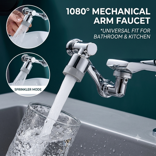 1080° Rotating Sink Faucet Extender – Anti-Splash Water Saver Tap