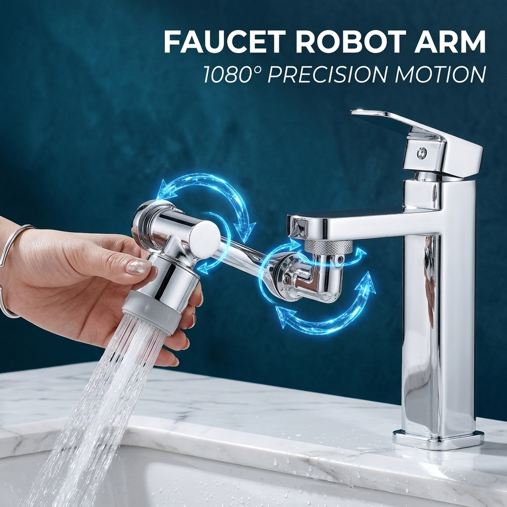 1080° Rotating Sink Faucet Extender – Anti-Splash Water Saver Tap
